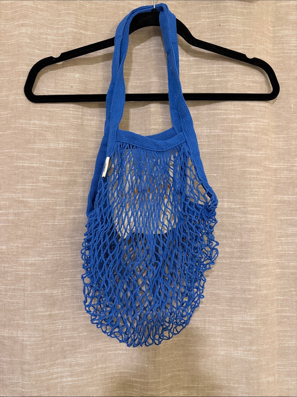 Soludos Bright Blue Mesh Tote with Shoulder Straps